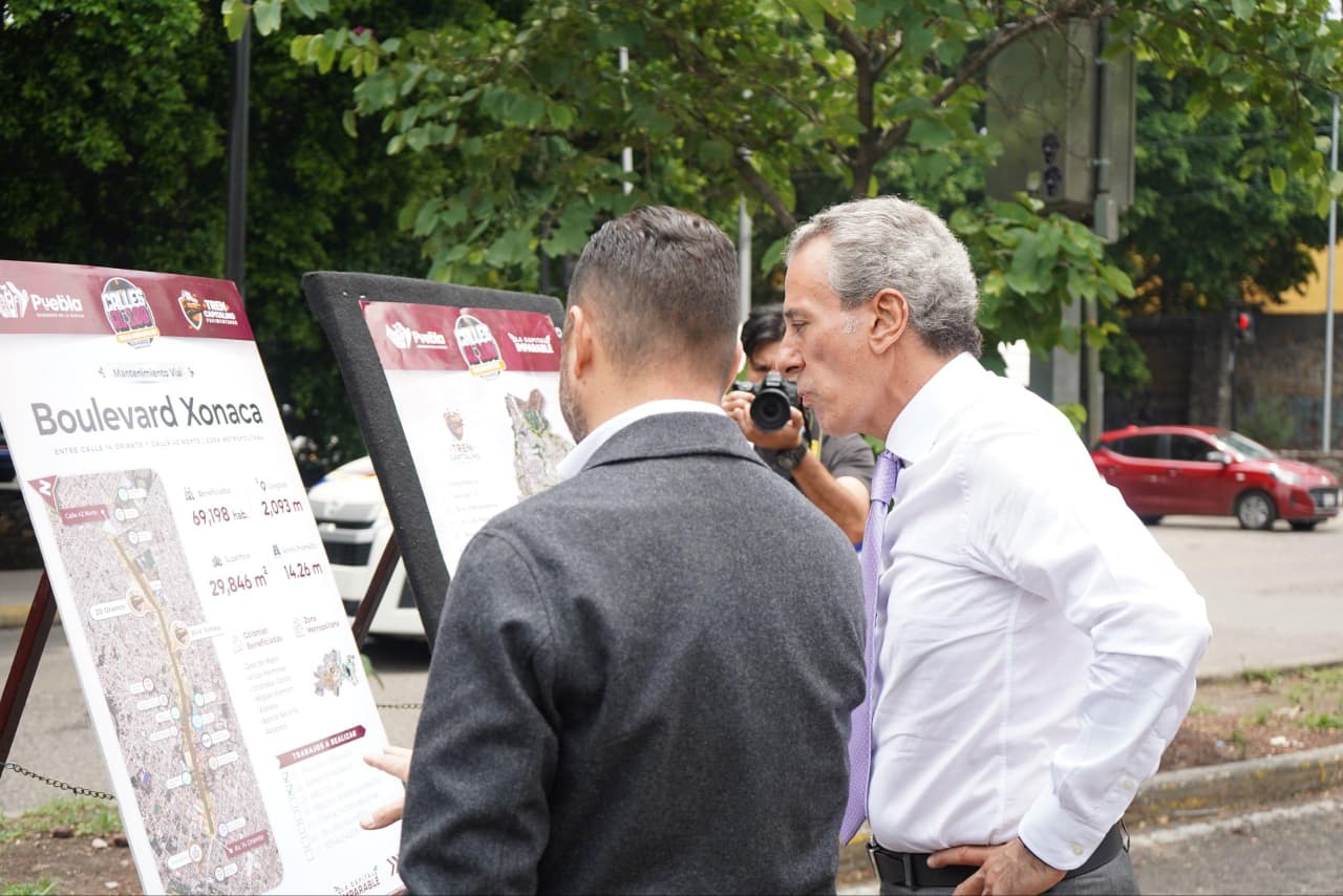 Imagen principal del artículo Supervisa Pepe Chedraui avances del Tren Capitalino de Pavimentación en bulevar Xonaca