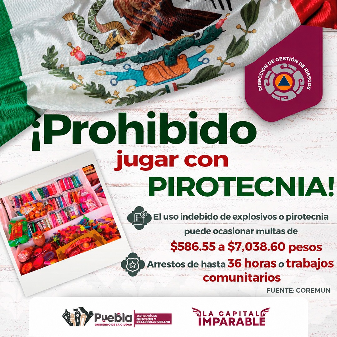 Imagen principal del artículo Gobierno de Pepe Chedraui refuerza medidas preventivas durante las Fiestas Patrias; exhorta a evitar el uso de pirotecnia